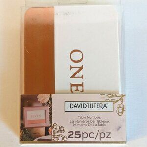 NWT David Tutera 25 Rose Gold Table Number Cards Wedding Reception Fancy Party